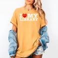Fun I Love My Library Book Reader Bookworm Librarian Costume Women's Comfort Colors T-Shirt Mustard