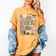 Ghost Book Reading Books Lover Teacher Happy Halloween Women's Comfort Colors T-Shirt Mustard