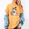 Ghost Reading Book Coquette Bow Halloween Girl Kid Teacher Women's Comfort Colors T-Shirt Mustard Ghost Reading Book Coquette Bow Halloween Girl Kid Teacher Women's Comfort Colors T-Shirt Mustard