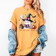 Ghost Reading Book Coquette Bow Halloween Girl Toddler Kid Premium Women's Comfort Colors T-Shirt Mustard