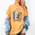 Girl Read Your Bible Christian Faith Jesus Book Women's Comfort Colors T-Shirt Mustard