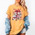 Girly Coquette Gingerbread Books And Hot Cocoa Cozy Season Women's Comfort Colors T-Shirt Mustard Girly Coquette Gingerbread Books And Hot Cocoa Cozy Season Women's Comfort Colors T-Shirt Mustard