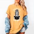 Good Girls Read Bad Books Skeleton Women's Comfort Colors T-Shirt Mustard