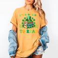 Goods Luck Read Librarian Book Patrick Days Shamrock Clover Women's Comfort Colors T-Shirt Mustard