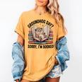 Groundhog Day Librarian Book Lover Reader Library Women's Comfort Colors T-Shirt Mustard