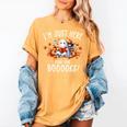 Halloween Book Lover Ghost Witch Books & Pumpkins Women's Comfort Colors T-Shirt Mustard Halloween Book Lover Ghost Witch Books & Pumpkins Women's Comfort Colors T-Shirt Mustard