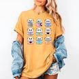 Halloween Ghosts Reading Books Pattern Spooky Kawaii Anime Women's Comfort Colors T-Shirt Mustard Halloween Ghosts Reading Books Pattern Spooky Kawaii Anime Women's Comfort Colors T-Shirt Mustard