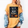 Halloween Girls Boys Cute Wolf Book Pumpkin Kids Halloween Women's Comfort Colors T-Shirt Mustard Halloween Girls Boys Cute Wolf Book Pumpkin Kids Halloween Women's Comfort Colors T-Shirt Mustard