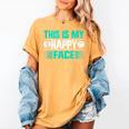 This Is My Happy Face Introvert Women's Comfort Colors T-Shirt Mustard This Is My Happy Face Introvert Women's Comfort Colors T-Shirt Mustard