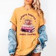 Where Hearts Groovy Meet Stories Coffee Books Valentines Day Women's Comfort Colors T-Shirt Mustard Where Hearts Groovy Meet Stories Coffee Books Valentines Day Women's Comfort Colors T-Shirt Mustard