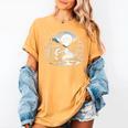 Hedgehog Reading Book Full Moon Lake Scenery Women's Comfort Colors T-Shirt Mustard
