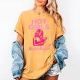 Hot Girls Read Books Cute Book Reader Women Women's Comfort Colors T-Shirt Mustard