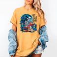 Hot Tea & Spicy Books Skeleton Reader Women's Comfort Colors T-Shirt Mustard Hot Tea & Spicy Books Skeleton Reader Women's Comfort Colors T-Shirt Mustard