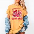 HUGvyn All Booked For Valentines Teacher Book Reading Heart Women's Comfort Colors T-Shirt Mustard