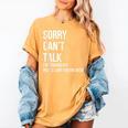 Introvert Can't Talk Reached People Limit For The Week Women's Comfort Colors T-Shirt Mustard