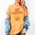 Introvert Humor My Therapist Gave Up Sarcastic Women's Comfort Colors T-Shirt Mustard Introvert Humor My Therapist Gave Up Sarcastic Women's Comfort Colors T-Shirt Mustard