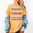 Introvert But Willing To Discuss Politics USA Elections 2024 Women's Comfort Colors T-Shirt Mustard