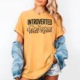 Introverted But Well-Read Book Lover Women's Comfort Colors T-Shirt Mustard
