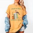 Just a Girl Who Loves Books And Birds Book Reading Bird Love Women's Comfort Colors T-Shirt Mustard Just a Girl Who Loves Books And Birds Book Reading Bird Love Women's Comfort Colors T-Shirt Mustard