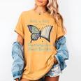 Just a Girl Who Loves Butterflies And Books Butterfly Women's Comfort Colors T-Shirt Mustard