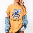 Just One More Chapter Book Dragon Reading Book Lover Bookish Women's Comfort Colors T-Shirt Mustard