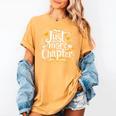 Just One More Chapter Bookish Book Reading Lover Heart Women's Comfort Colors T-Shirt Mustard
