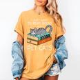 I Just Want To Read Books And Pet Cats Bookish Bookworm Women's Comfort Colors T-Shirt Mustard I Just Want To Read Books And Pet Cats Bookish Bookworm Women's Comfort Colors T-Shirt Mustard