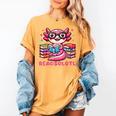 Kawaii Axolotl Readsolotl Book Lover Reading Bookworm Girls Women's Comfort Colors T-Shirt Mustard