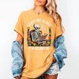 Leave Me Alone Skeleton Reading Book Floral Moon Librarian Women's Comfort Colors T-Shirt Mustard Leave Me Alone Skeleton Reading Book Floral Moon Librarian Women's Comfort Colors T-Shirt Mustard