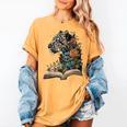 Leopard Book Flower Women's Comfort Colors T-Shirt Mustard