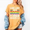 LGBTQ Quote Live Life Like A Banned Rainbow Book Women's Comfort Colors T-Shirt Mustard LGBTQ Quote Live Life Like A Banned Rainbow Book Women's Comfort Colors T-Shirt Mustard