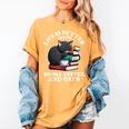 Life Is Better With Books Cats & Coffee Librarian Book Lover Women's Comfort Colors T-Shirt Mustard Life Is Better With Books Cats & Coffee Librarian Book Lover Women's Comfort Colors T-Shirt Mustard