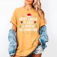 Most Likely To Read A Book On Christmas Matching Family Xmas Women's Comfort Colors T-Shirt Mustard