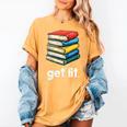Get Lit With Books Women's Comfort Colors T-Shirt Mustard Get Lit With Books Women's Comfort Colors T-Shirt Mustard