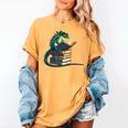 Lizard Reading Book Librarian Bookworm Reader Read Women's Comfort Colors T-Shirt Mustard