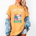 Take a Look It's In a Book Teacher Reading Apparel Women's Comfort Colors T-Shirt Mustard Take a Look It's In a Book Teacher Reading Apparel Women's Comfort Colors T-Shirt Mustard