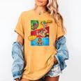 Lucha Libre Comic Book Mexican Wrestling Cartoon Wrestler Women's Comfort Colors T-Shirt Mustard