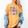 Mardi Gras Teacher Coquette Bow Pencil Apple Book Women Girl Women's Comfort Colors T-Shirt Mustard Mardi Gras Teacher Coquette Bow Pencil Apple Book Women Girl Women's Comfort Colors T-Shirt Mustard