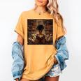 Melanin Afro Women Educated Reading Book History Women's Comfort Colors T-Shirt Mustard