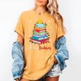 Merry Bookmas Book Christmas Tree Lights Xmas Men Women Kids Women's Comfort Colors T-Shirt Mustard Merry Bookmas Book Christmas Tree Lights Xmas Men Women Kids Women's Comfort Colors T-Shirt Mustard