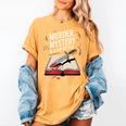 Murder Mystery And a Cup Of Tea Book Humor Women's Comfort Colors T-Shirt Mustard