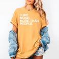 I Like Music More Than People Introvert Musician Women's Comfort Colors T-Shirt Mustard I Like Music More Than People Introvert Musician Women's Comfort Colors T-Shirt Mustard