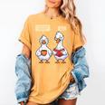 How Many Nights Reading Goose Book Lover Reader Women's Comfort Colors T-Shirt Mustard