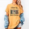 I Have No Shelf Control Book Lover Pun Reader Humor Women's Comfort Colors T-Shirt Mustard