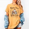 North Pole Book Club Hot Cocoa Served Daily Librarian Xmas Women's Comfort Colors T-Shirt Mustard