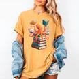 Octopus Book Reading Book Reader Ocean Octopus Women's Comfort Colors T-Shirt Mustard