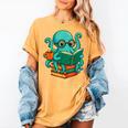 Octopus Reading Book Reading Bookworm Reader Women's Comfort Colors T-Shirt Mustard