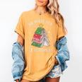 Oh What Fun It Is To Read Book Christmas Tree Premium Tri-Blend Women's Comfort Colors T-Shirt Mustard