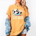 Panda Napping On Books Life’s Too Short To Skip Naps Women's Comfort Colors T-Shirt Mustard Panda Napping On Books Life’s Too Short To Skip Naps Women's Comfort Colors T-Shirt Mustard