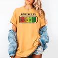 Powered By Books Bookworm Librarian Reading Women's Comfort Colors T-Shirt Mustard